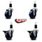 Service Caster 3.5'' Solid Poly Wheel Swivel 1-1/2'' Expanding Stem Caster Set 2 Brakes, 4PK SCC-EX20S3514-SPUS-2-PLB-2-112 - alternate 3